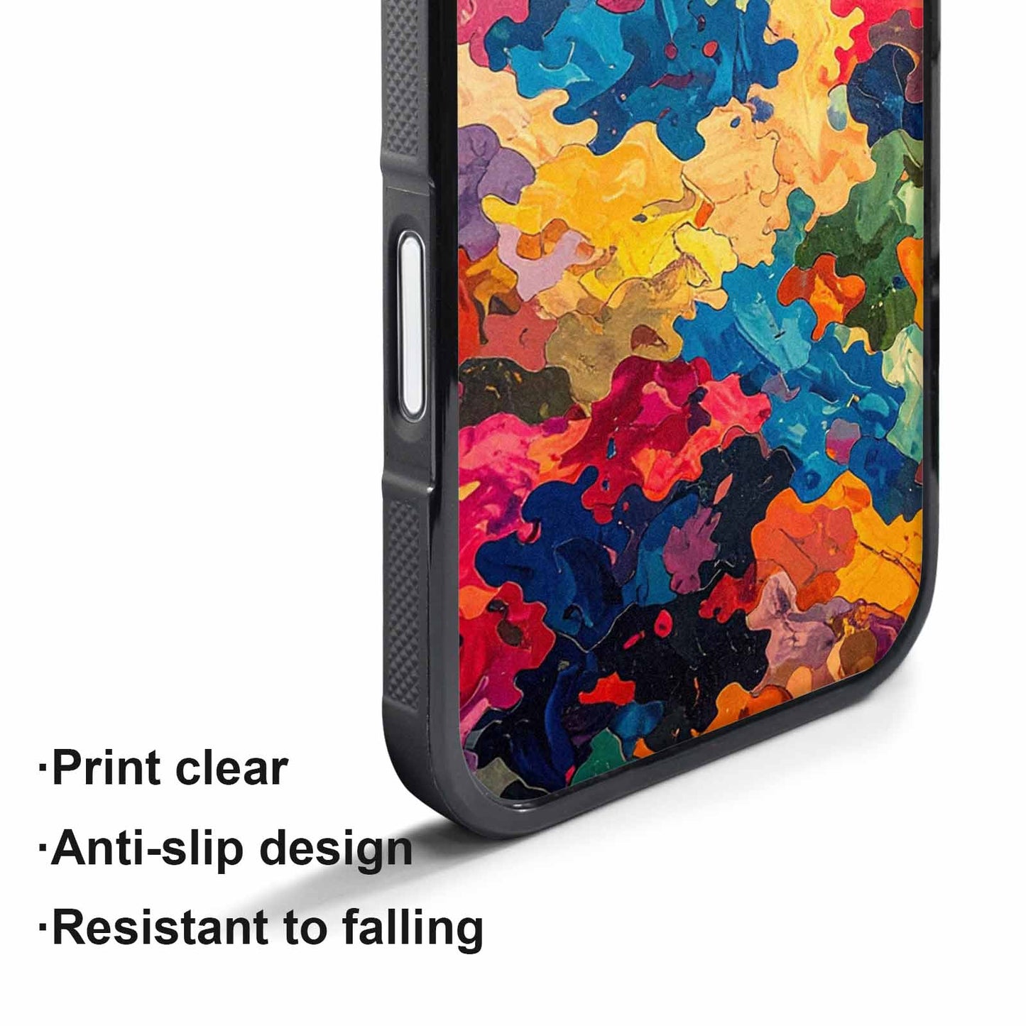iPhone 17 Air Case — Camo Patches Full Color Vibrant Camo, Personalized Phone Case