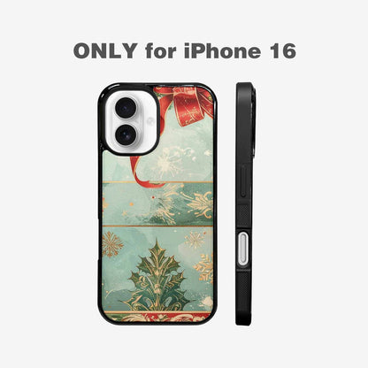 iPhone 16 Case — Christmas Wrapping Paper Pattern Art Wallpaper, Customized Protective Case
