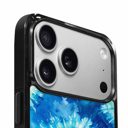 iPhone 17 Pro Case — Tie Dye Ocean Blues Blended Tie, Customized Protective Case