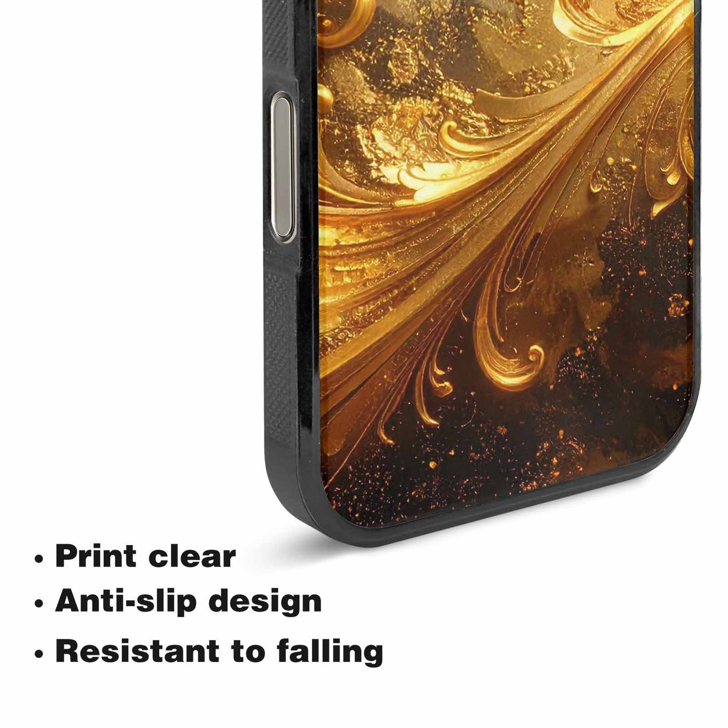 iPhone 16 Pro Max Case — Klimt Gold Leaf Artwork Pattern, Unique Phone Case Design