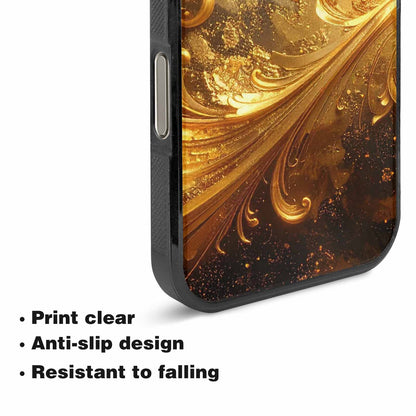 iPhone 16 Pro Max Case — Klimt Gold Leaf Artwork Pattern, Unique Phone Case Design