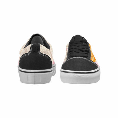 MEN'S Lesbian Flag Color Canvas Lace-Up Vivid Shoes