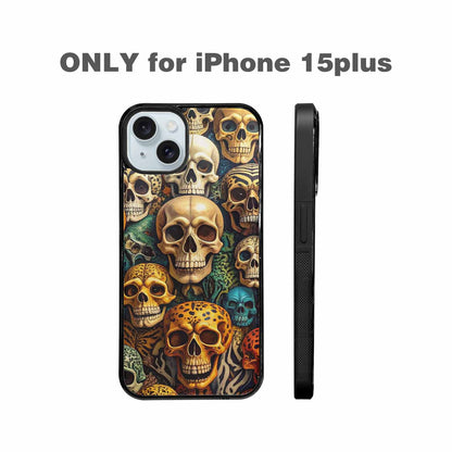 iPhone 15 Plus Case — Skulls Animal Printskulls Patt Ekj, Unique Phone Case Design