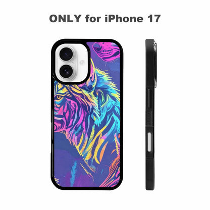 iPhone 17 Case — Neon Zebra Print Animal Print, Custom Phone Case