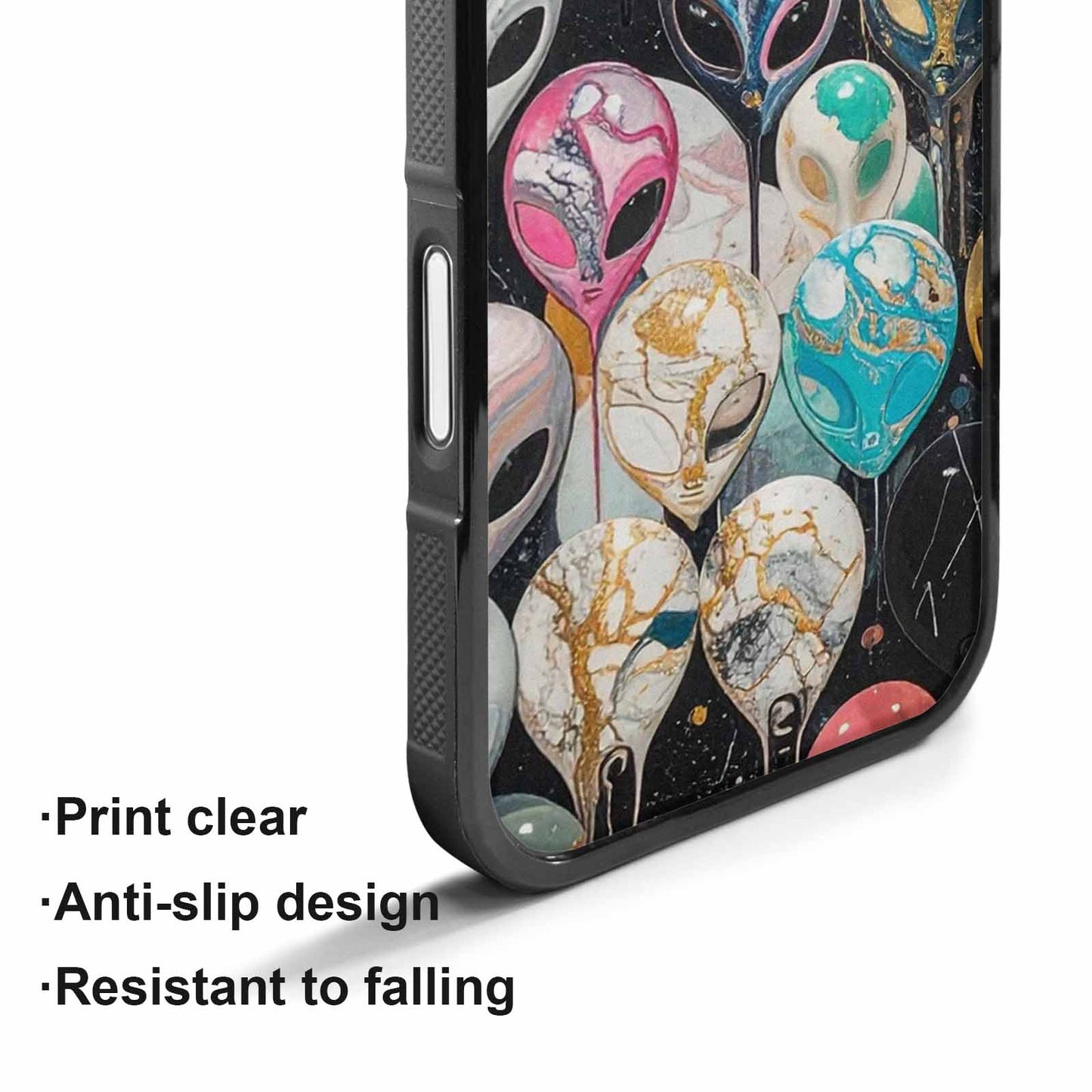 iPhone 17 Case — Aliens Marblealiens Pattern Alien Scifi, Custom Phone Case