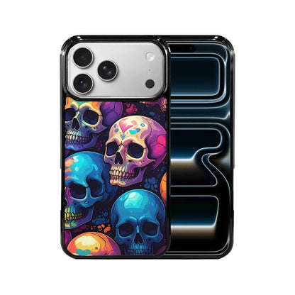 iPhone 17 Pro Max Case — Iridescent Millions Of Gothic Skulls, Custom Designed Case Cover