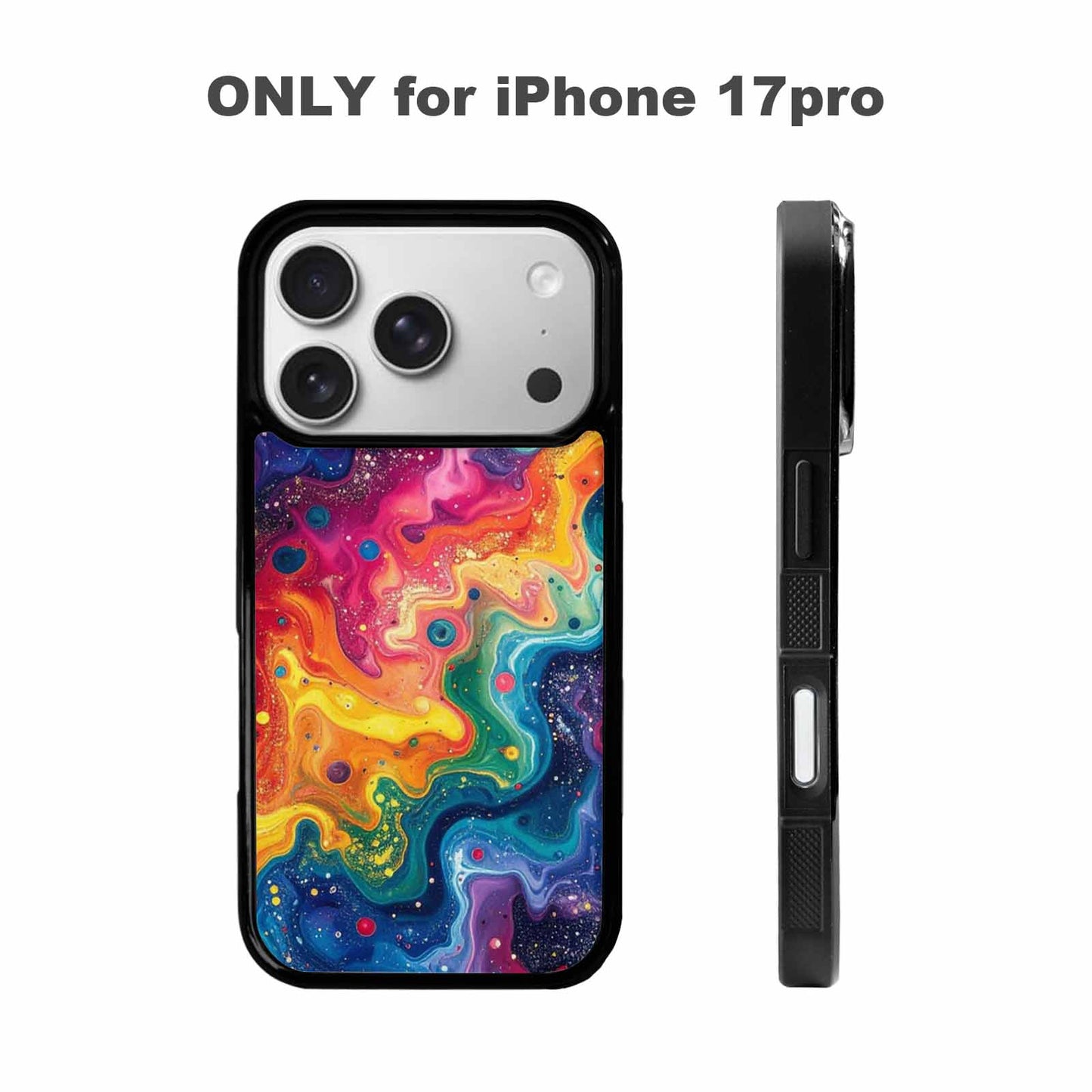 iPhone 17 Pro Case — Galaxy Art Colorful Cosmic Dust Galaxy, Custom Printed Phone Case