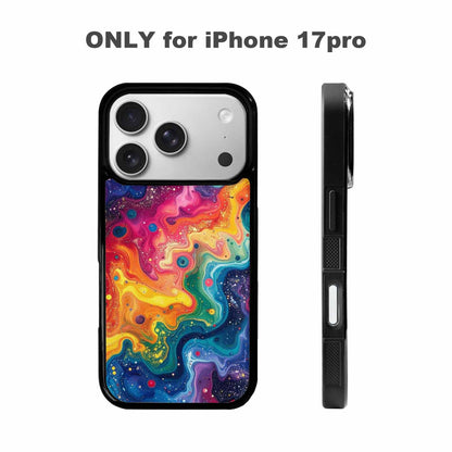 iPhone 17 Pro Case — Galaxy Art Colorful Cosmic Dust Galaxy, Custom Printed Phone Case