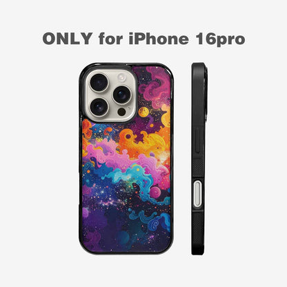 iPhone 16 Pro Case — Cosmic Creature And Object Mashup Pattern, Customized Protective Case