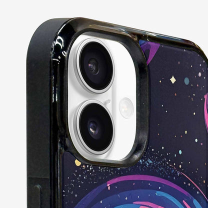iPhone 16 Plus Case — Love Wins Galaxy Seamless Pattern Vibrant, Custom Phone Case
