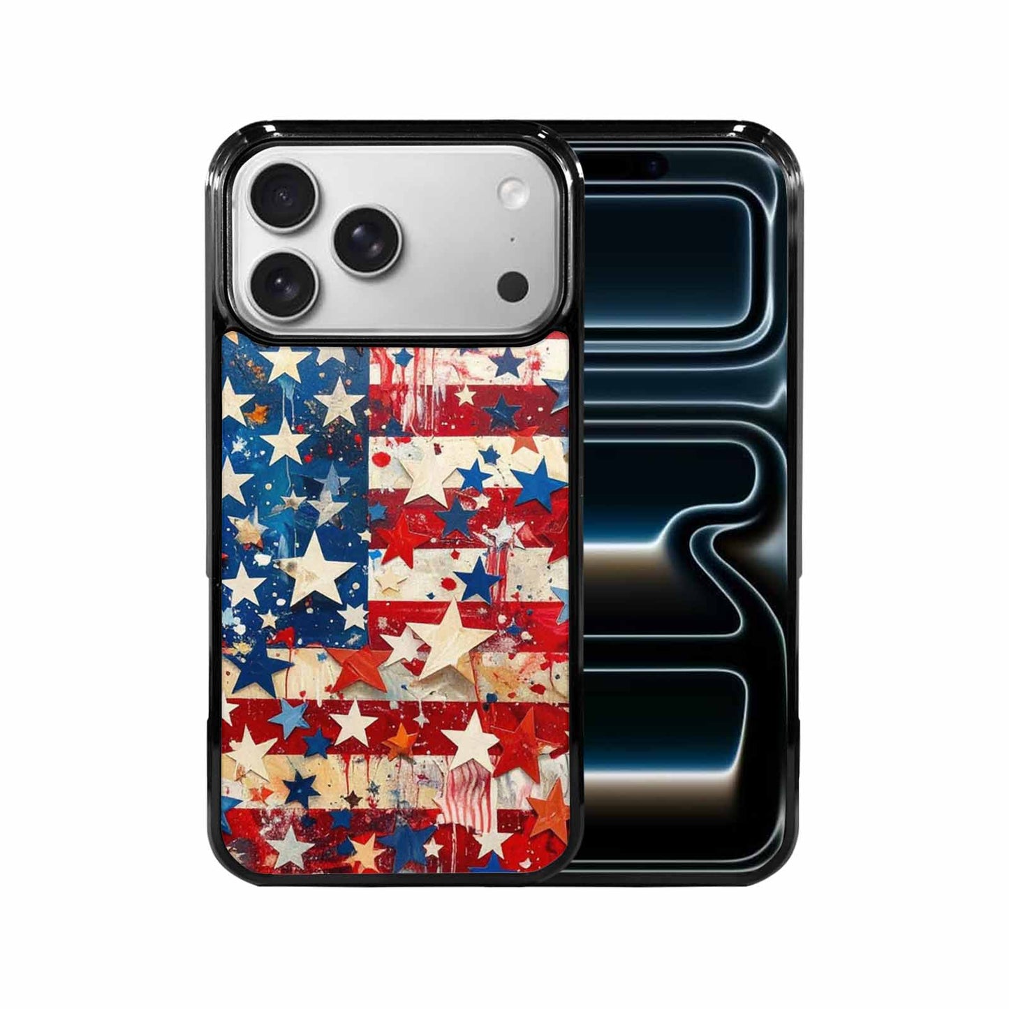 iPhone 17 Pro Max Case — Patriotic Stars And Stripes Galaxy Space, Customized Protective Case