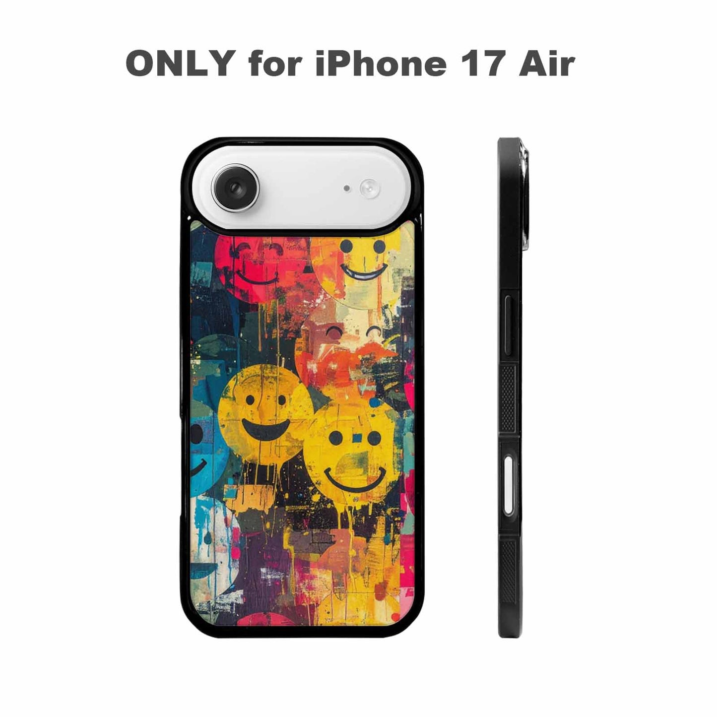 iPhone 17 Air Case — Smiley Faces Camosmiley Faces Th8 Camo, Unique Phone Case Design