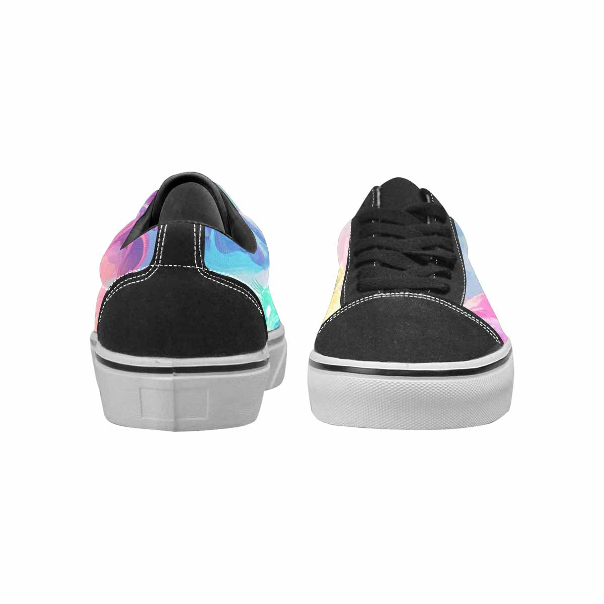 WOMEN'S Rainbow Teddy Skeletons Eye Lace-Up Canvas Y2K Custom Shoes