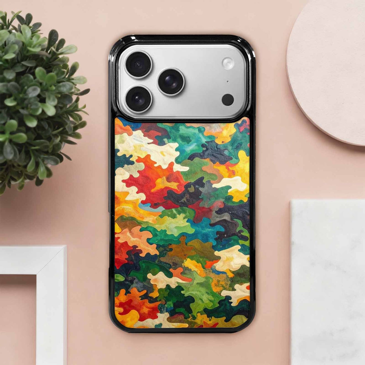 iPhone 17 Pro Max Case — Camo Patches Full Color Camo, Custom Art Phone Cover