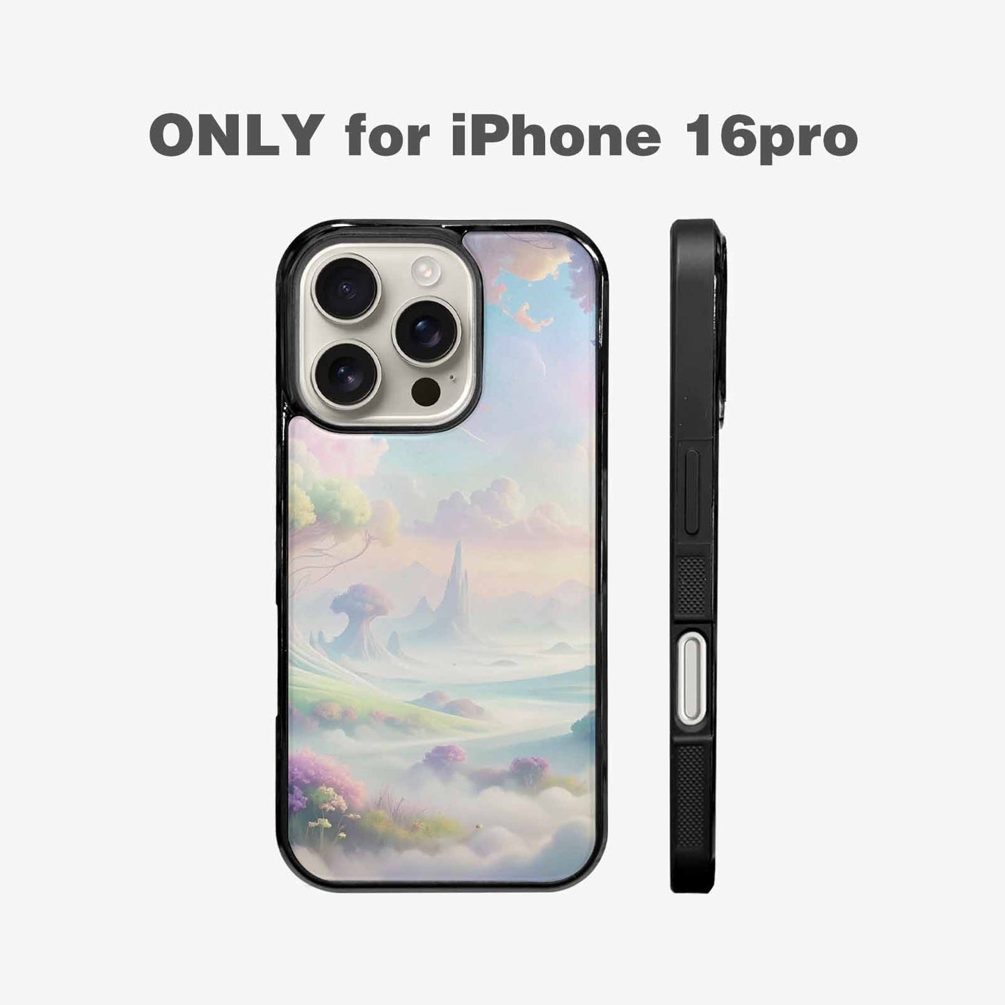 iPhone 16 Pro Case — Surrealist Dreamscape Illustration Pattern, Unique Phone Case Design