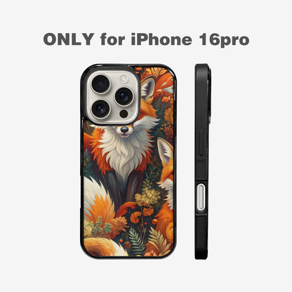 iPhone 16 Pro Case — Fox Forest Fox Forest Pattern Hundreds, Custom Made Phone Cover