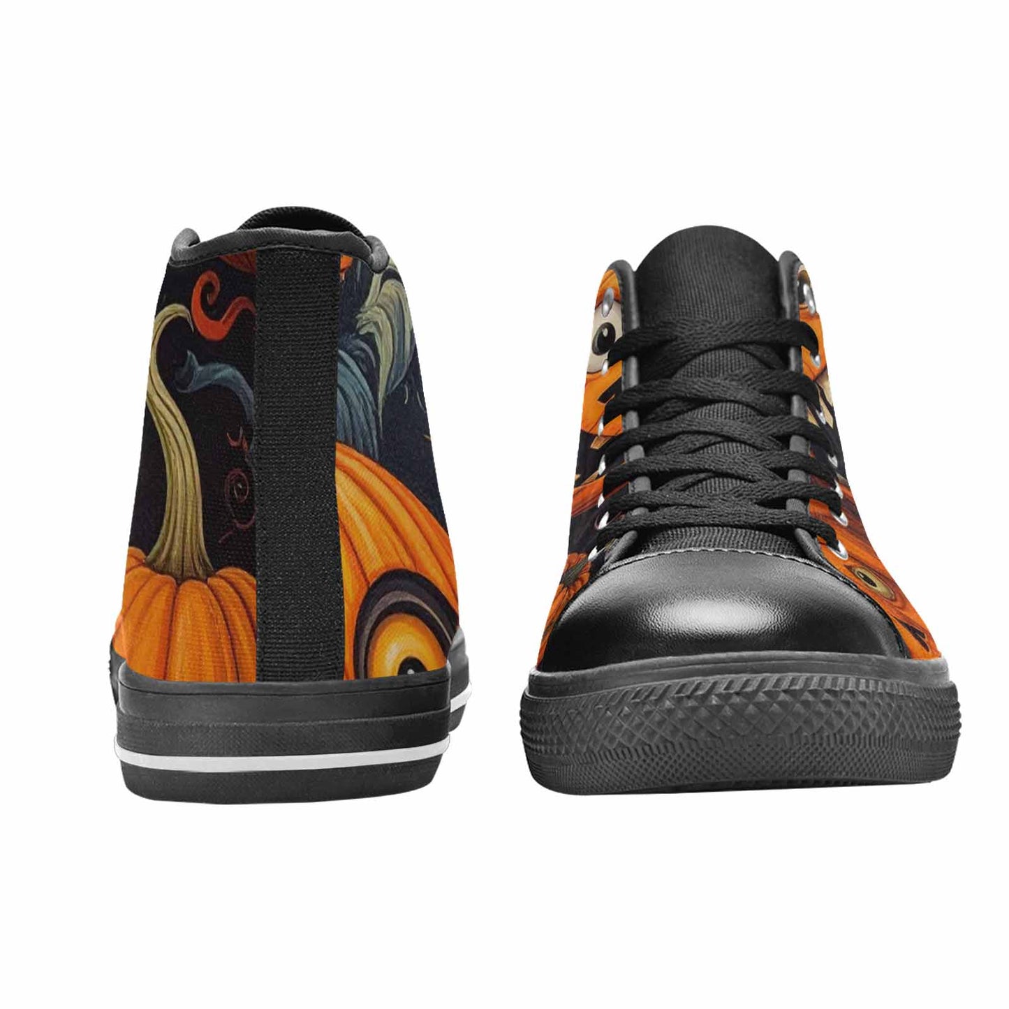 MEN'S Cartoon Pumpkin Monster High Top Canvas Y2K Custom Shoes