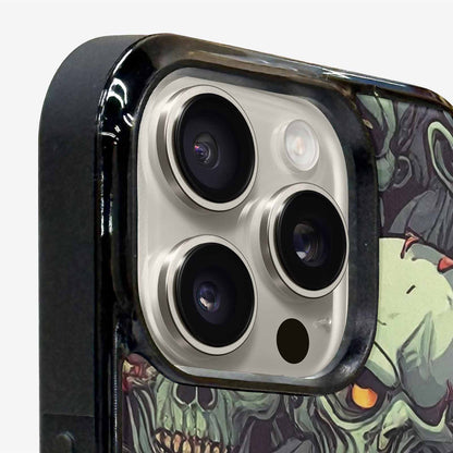 iPhone 16 Pro Max Case — Zombie Head Pattern Hundreds Of Small, Personalized Phone Case