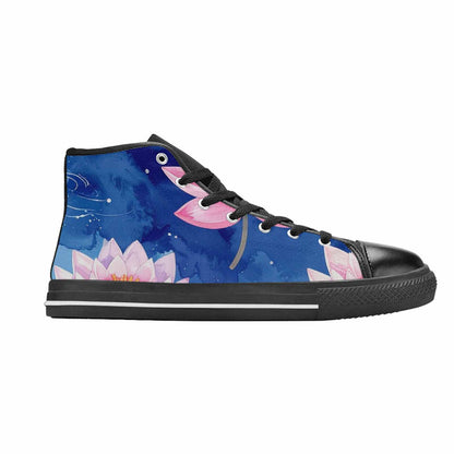 MEN'S Water Lilies Impressionist High Top Canvas Surreal Shoes