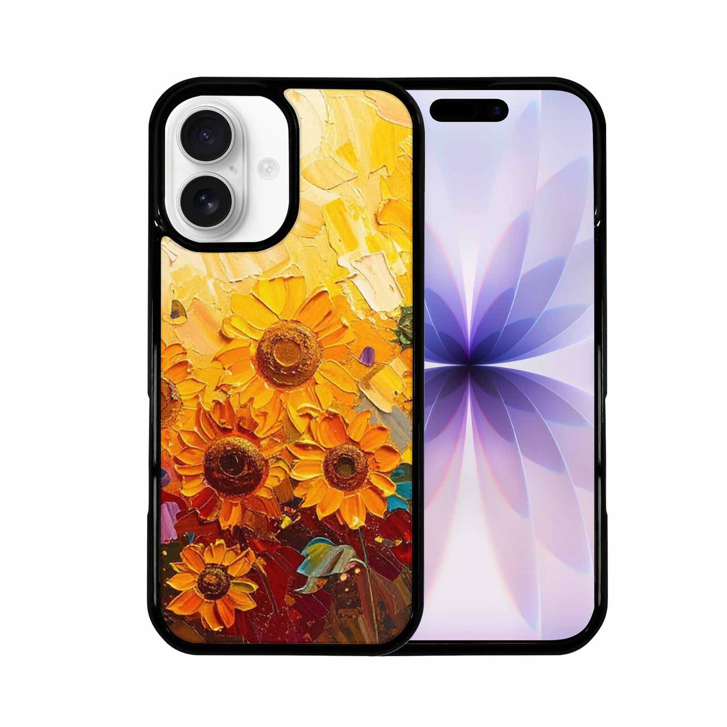 iPhone 17 Case — Impressionist Sunflower Brushstroke Pattern Floral, Customized Protective Case