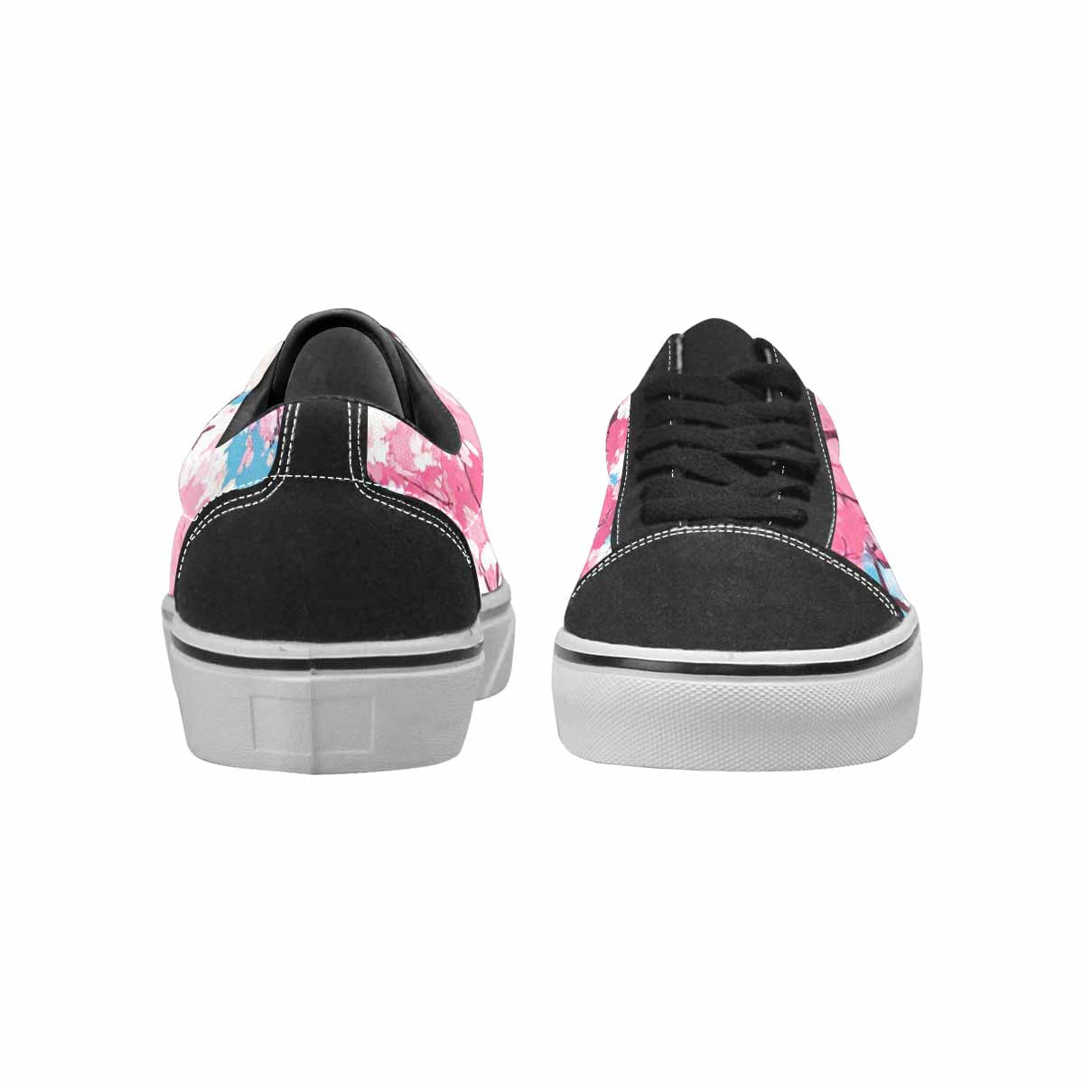 WOMEN'S Cherry Blossom Branch Cherry Lace-Up Canvas Surreal Shoes