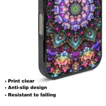 iPhone 16 Pro Case — Crystal Mandala Art Seamless Pattern Vibrant, Unique Phone Case Design