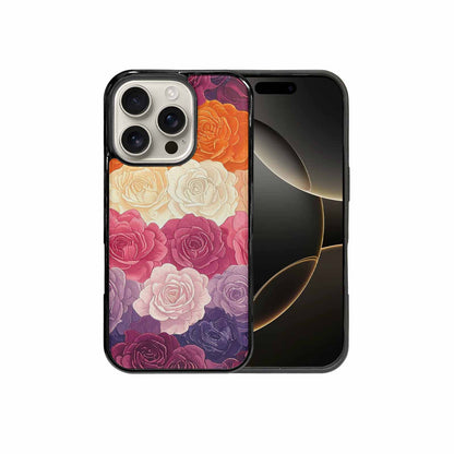 iPhone 16 Pro Case — Lesbian Flag Color Theme Small Rainbow, Custom Art Phone Cover