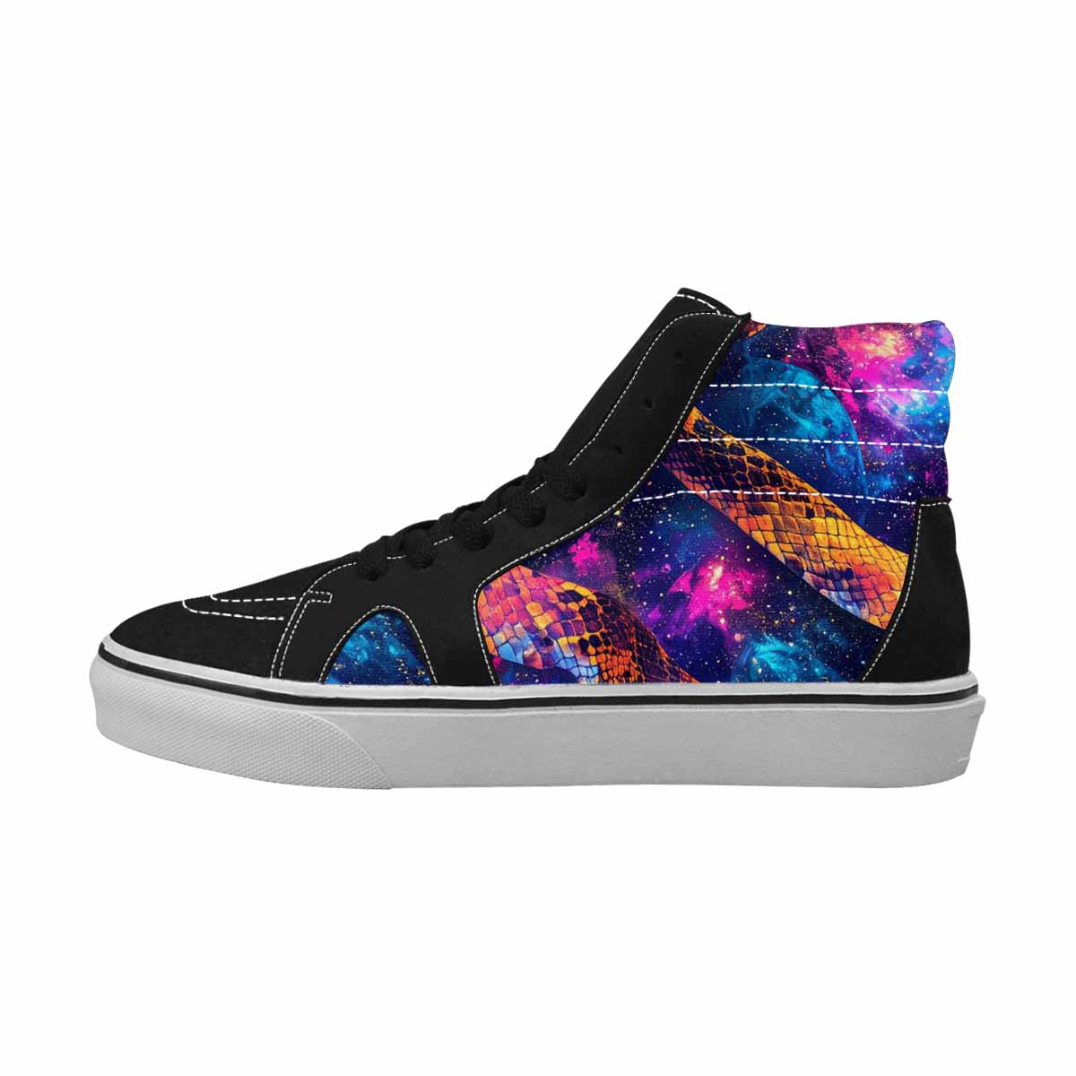 WOMEN'S Galaxy Snake Print High Top Canvas Dark Academia Shoes