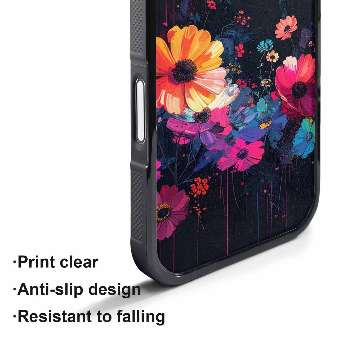 iPhone 17 Air Case — Shadowy Glitch Floral Pattern Hundreds Floral, Custom Art Phone Cover