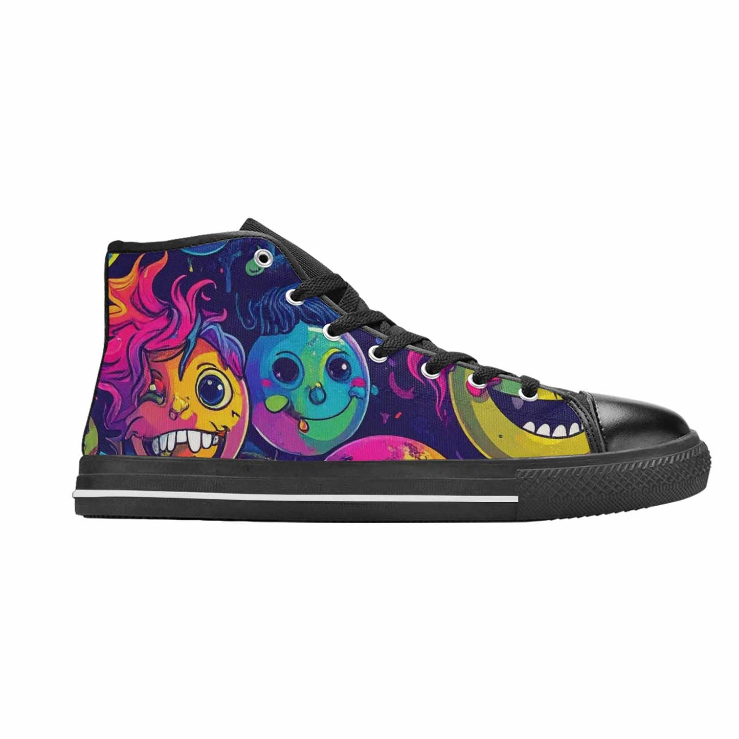 MEN'S Funny Looking Cartoon High Top Canvas Dark Academia Custom Sneakers