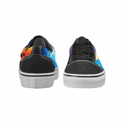 WOMEN'S Galaxy Snake Print Canvas Lace-Up Grunge Custom Shoes