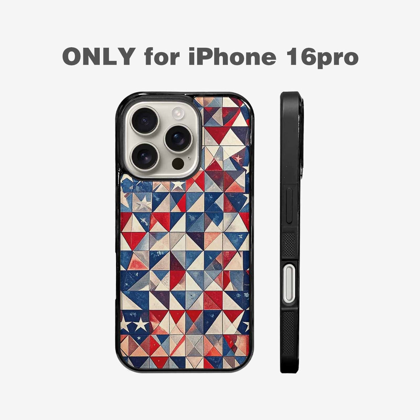 iPhone 16 Pro Case — Small American Flag Stars And Stripes, Original Design Phone Case