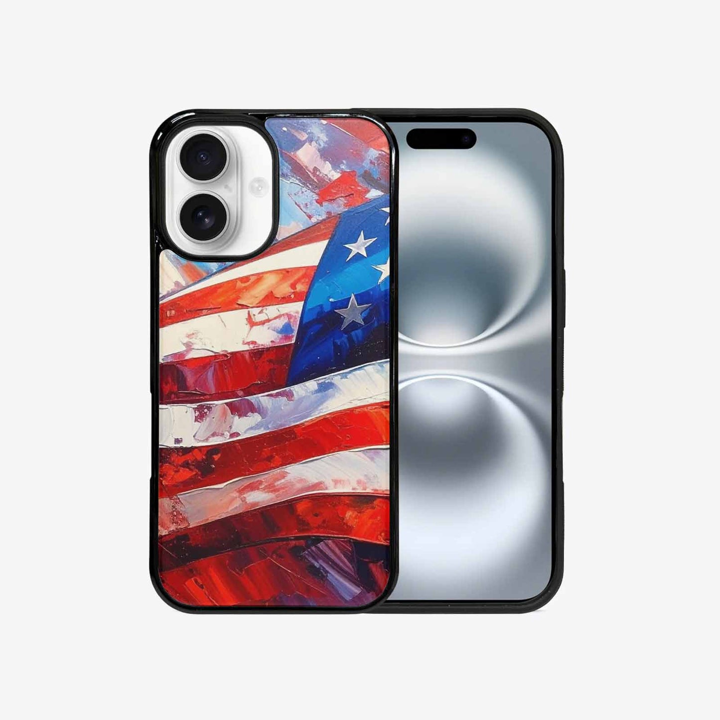 iPhone 16 Case — Usa Flag Stars And Stripes Art, Custom Printed Phone Case