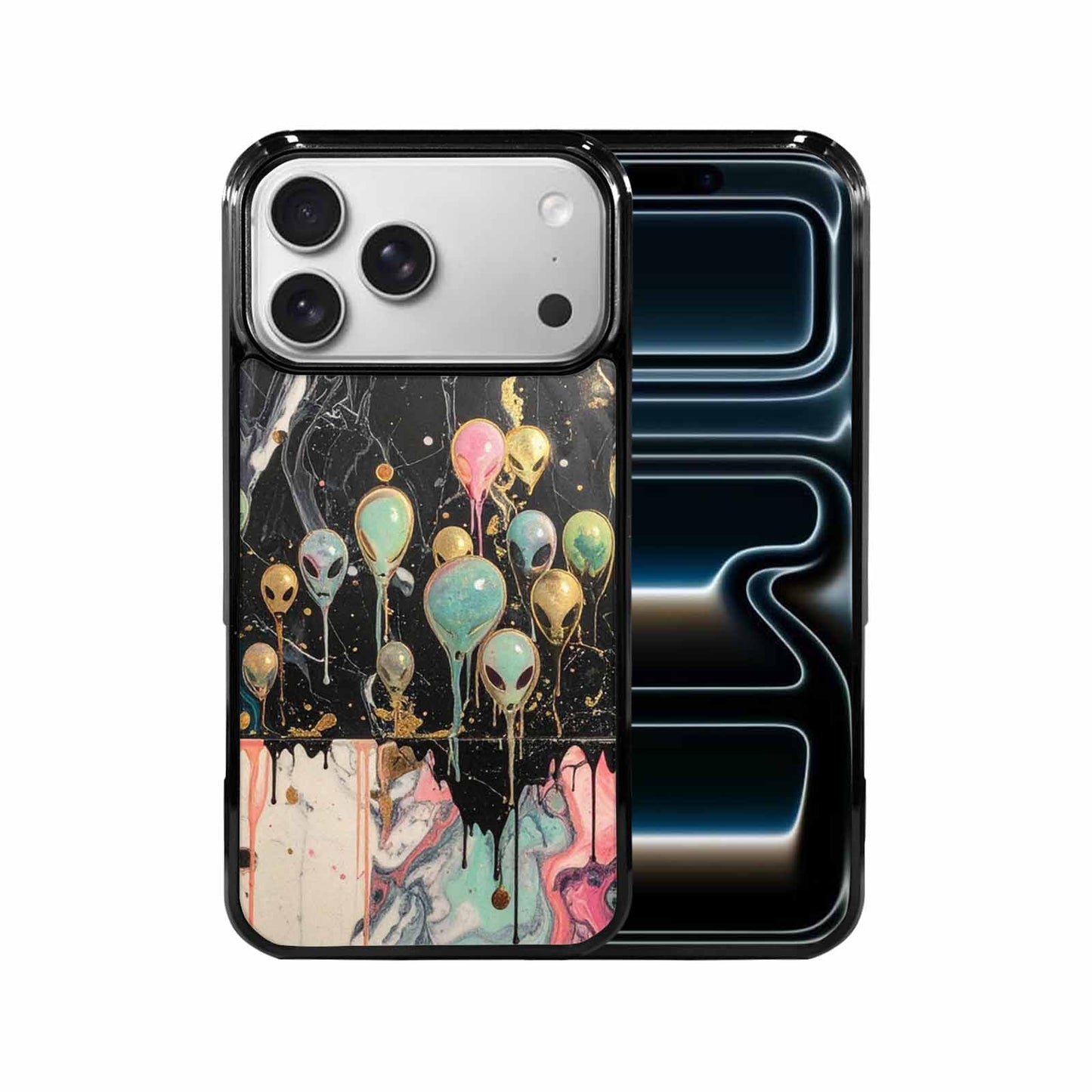 iPhone 17 Pro Max Case — Aliens Marblemelting Aliens Pa Alien Scifi, Personalized Phone Case