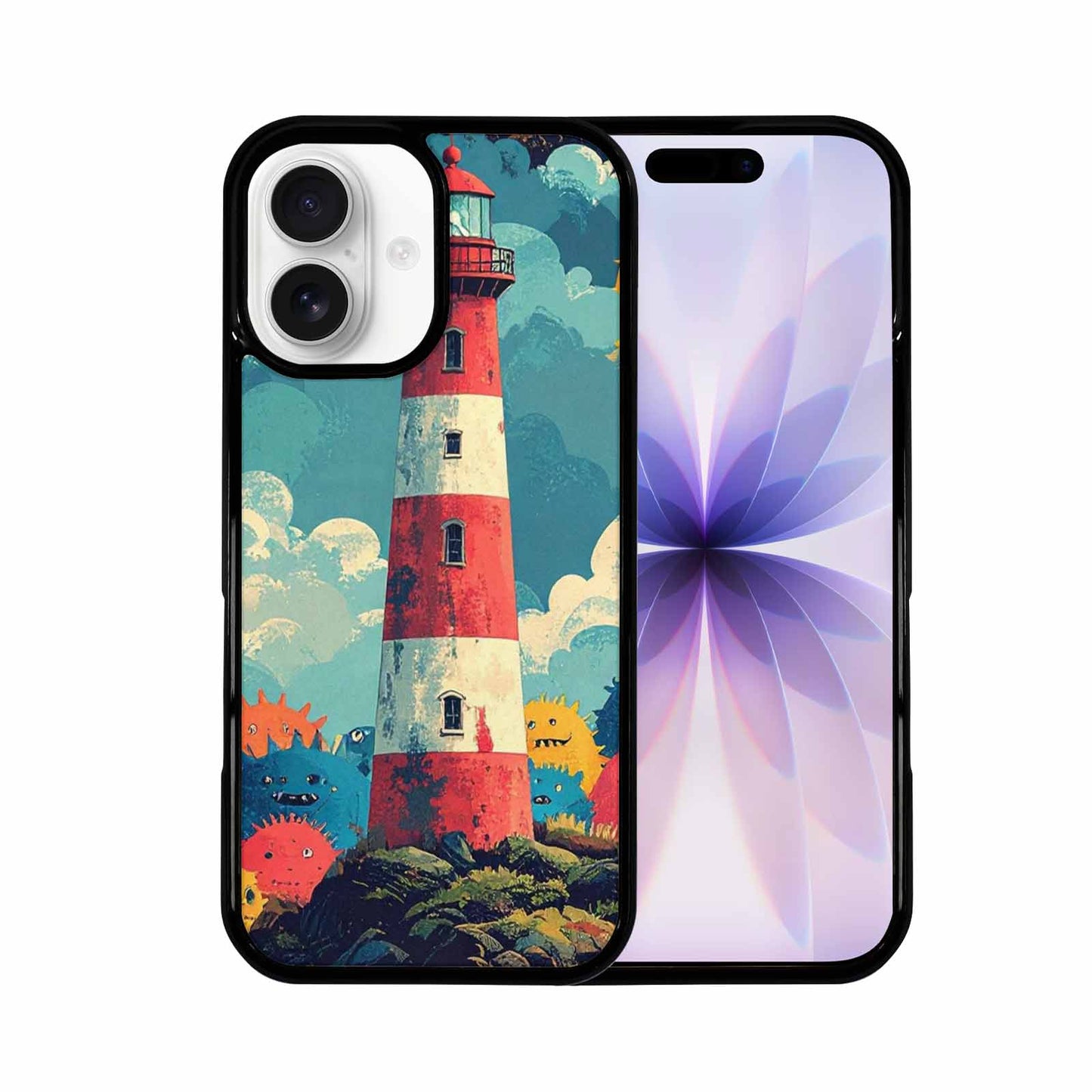 iPhone 17 Case — Vintage Monsters Lighthouse Retro Vintage, Unique Phone Case Design