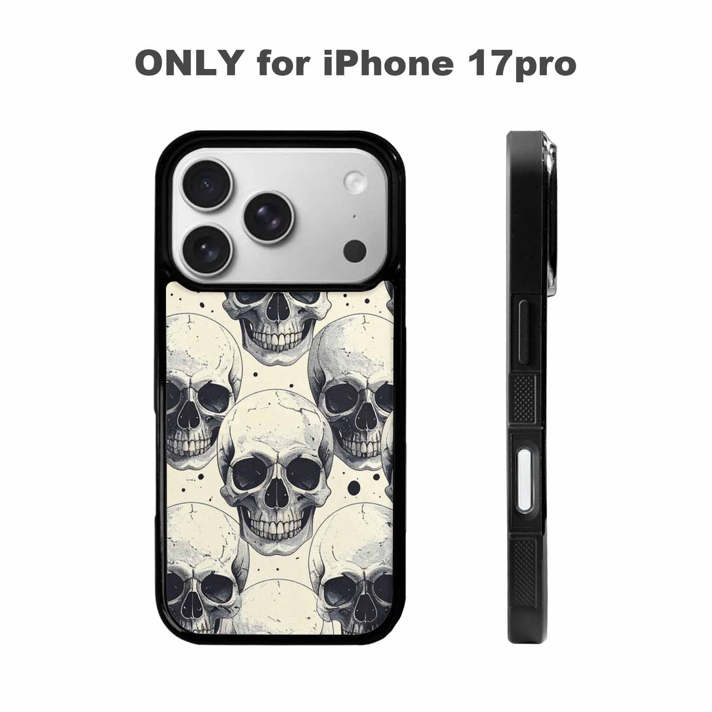 iPhone 17 Pro Case — Skull Dark Art Gothic Print Gothic, Custom Phone Case