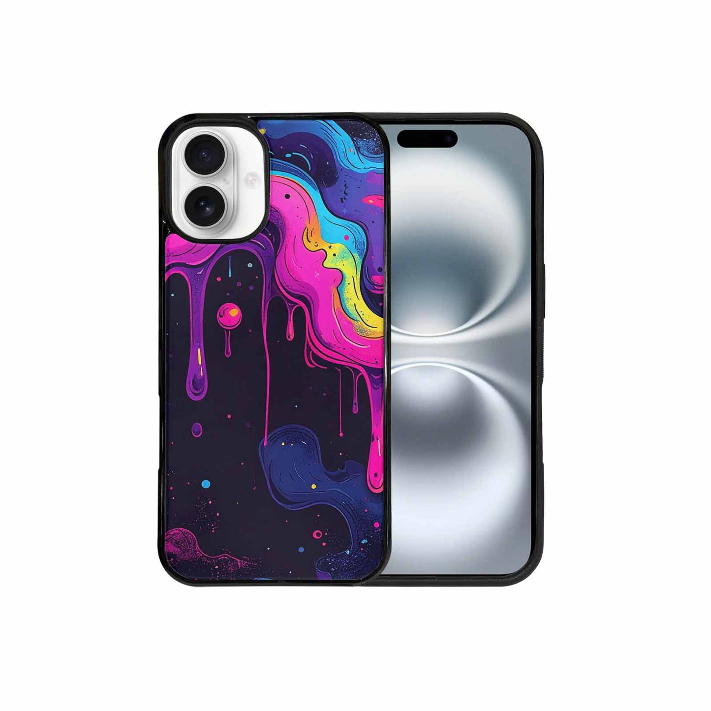 iPhone 16 Plus Case — Rick And Morty Style Art Dripping, Custom Made Phone Cover