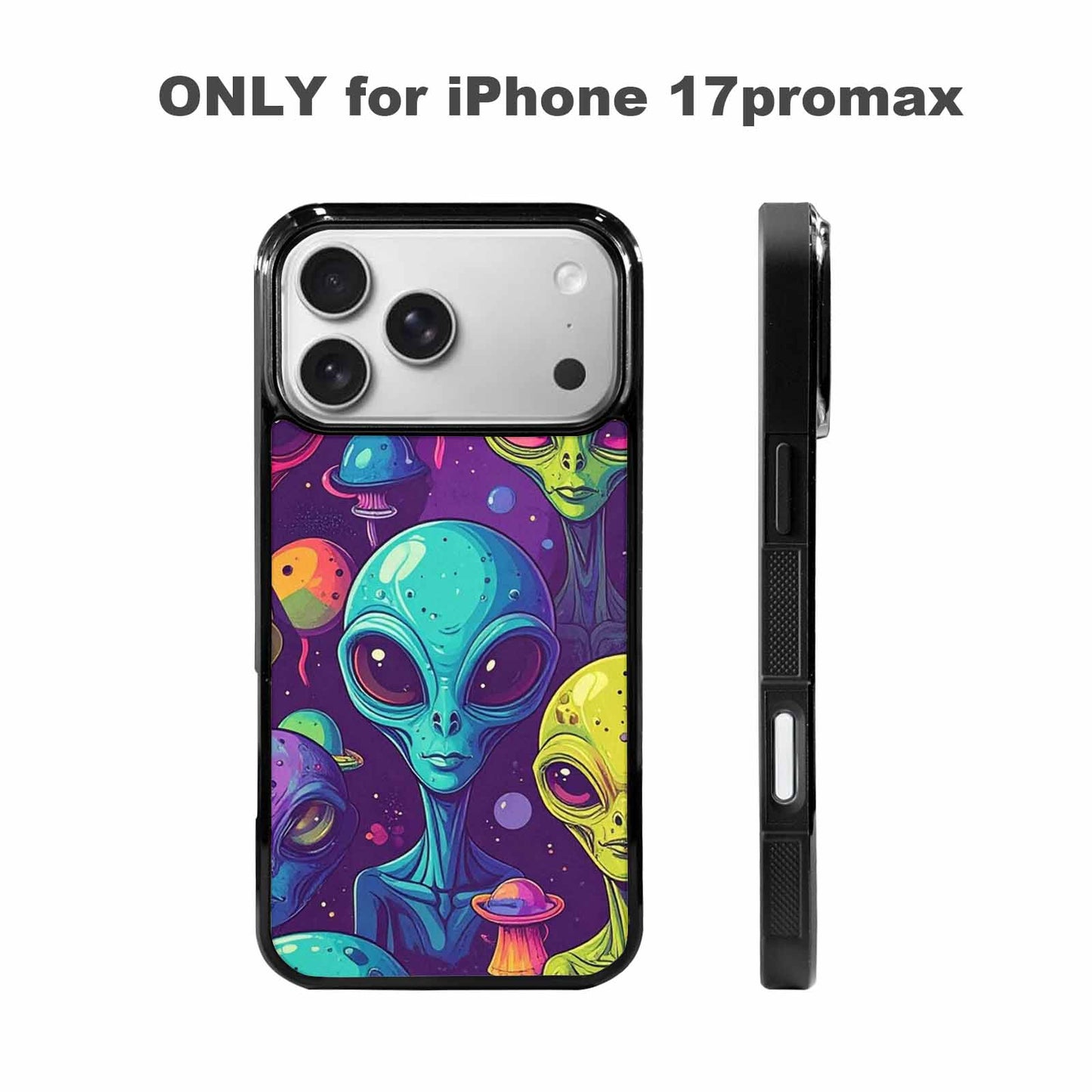 iPhone 17 Pro Max Case — Alien Ufo Cartoon Art Alien Scifi, Custom Art Phone Cover