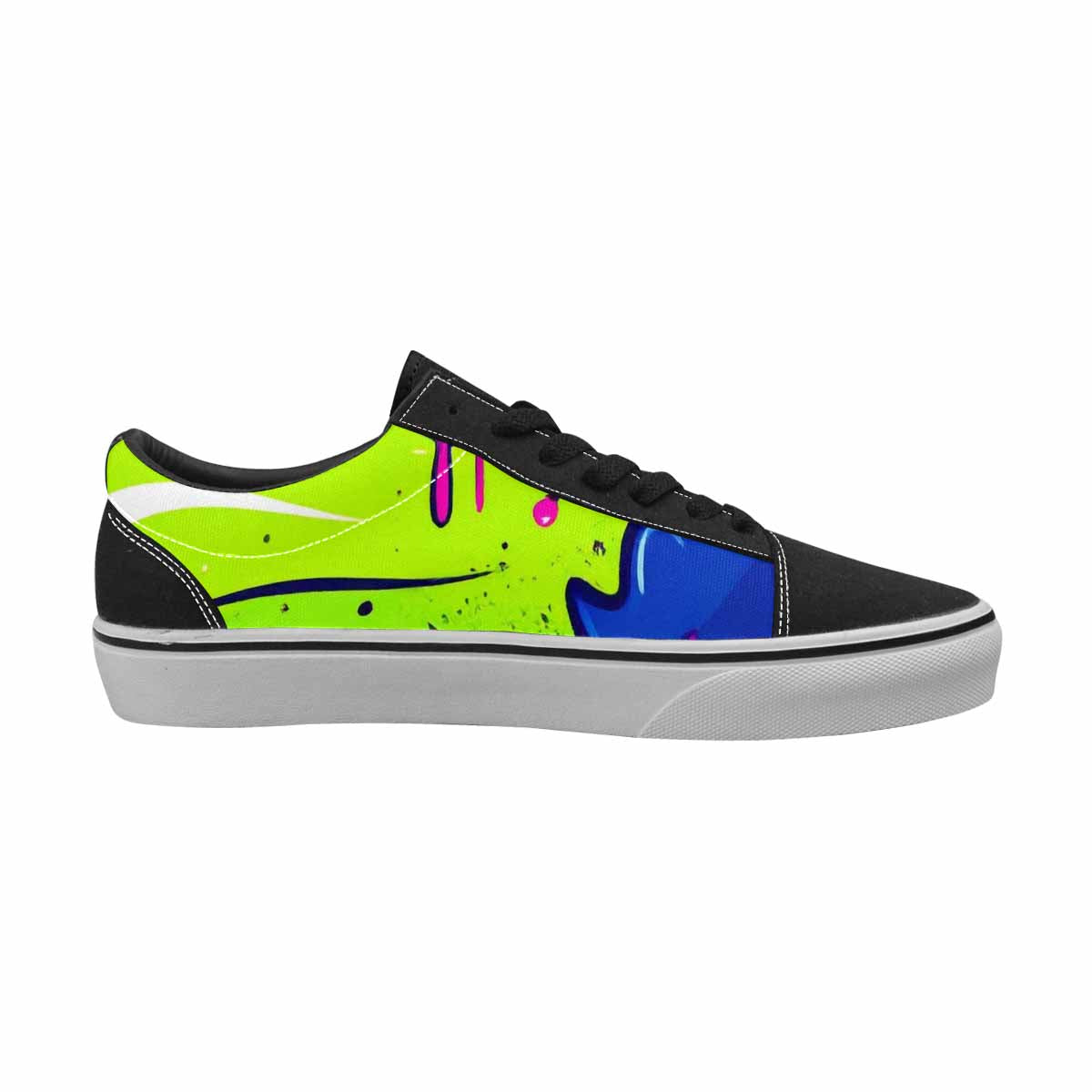 MEN'S Acid Wash Cartoon Canvas Lace-Up Neon Fantasy Custom Shoes
