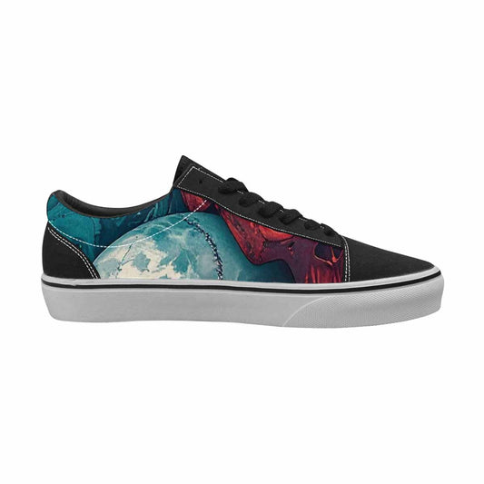 MEN'S Marble Skull Canvas Lace-Up Grunge Sneakers