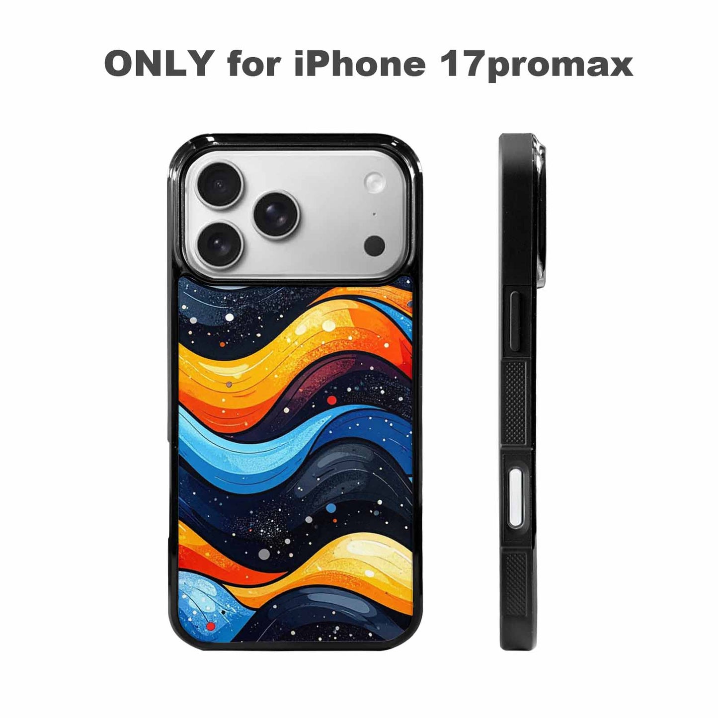 iPhone 17 Pro Max Case — Glossy Winter Wave Cartoon Cute, Custom Art Phone Cover