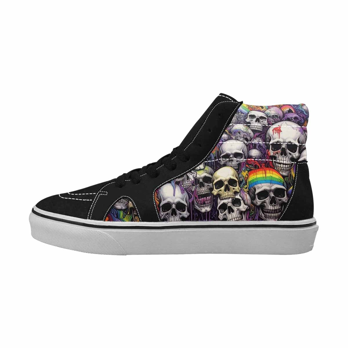 MEN'S Rainbow From Skull S High Top Canvas Vivid Sneakers