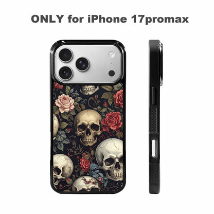 iPhone 17 Pro Max Case — Skulls Roses And Skulls Gothic Skulls, Unique Phone Case Design