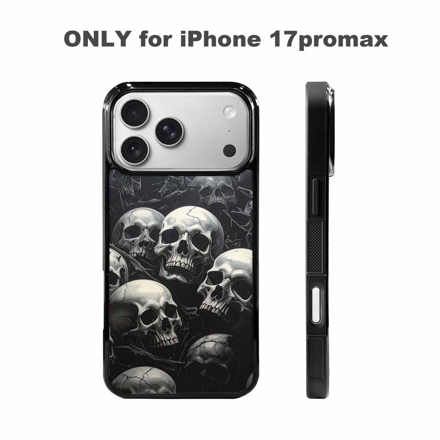 iPhone 17 Pro Max Case — Skull Dark Art Gothic Print Gothic, Unique Phone Case Design