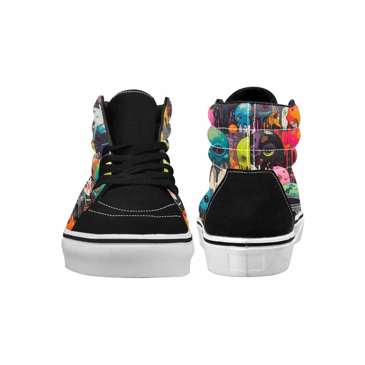 MEN'S Aliens  Camo Melting High Top Canvas Dreamcore Custom Shoes