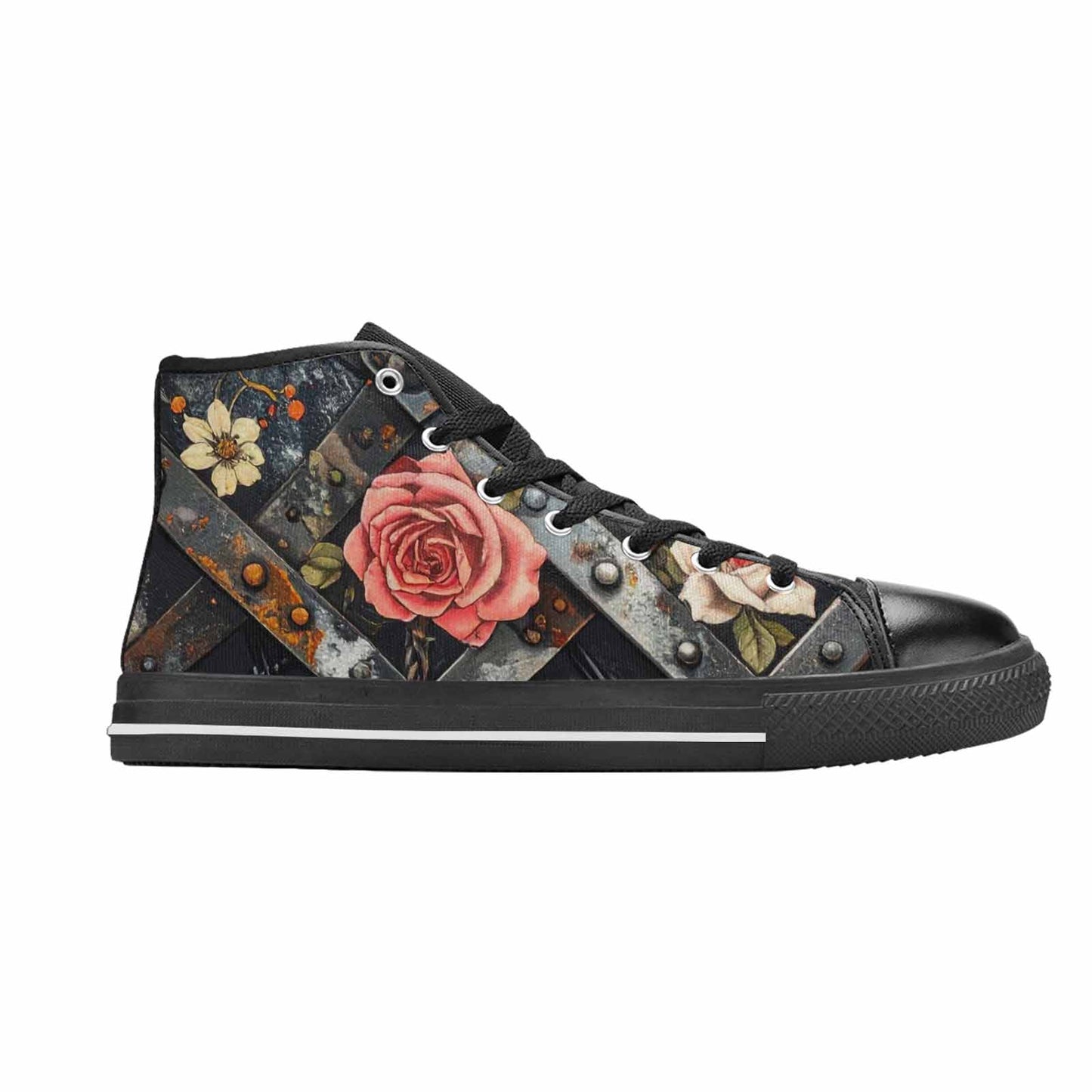 MEN'S Barbed Wire Chain High Top Canvas Neon Fantasy Sneakers