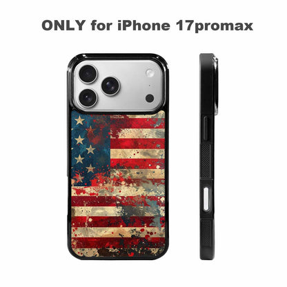 iPhone 17 Pro Max Case — Small American Flag Stars Galaxy Space, Custom Made Phone Cover