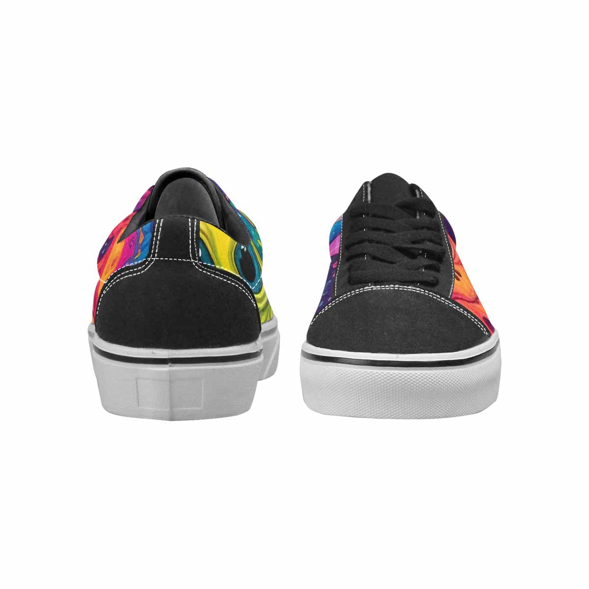 WOMEN'S Aliens  Tie Dye Lace-Up Canvas Vibrant Chaos Sneakers