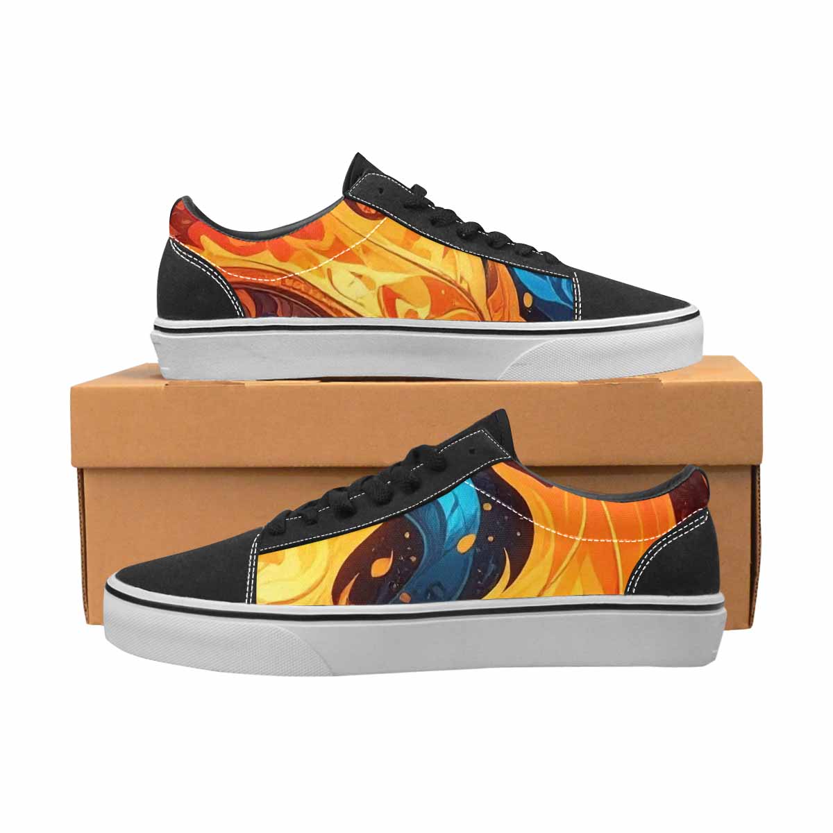 WOMEN'S Fire Flame Canvas Lace-Up Dreamcore Sneakers