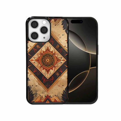 iPhone 15 Pro Max Case — Native American Geometric Pattern Arrows Feathers, Customized Protective Case
